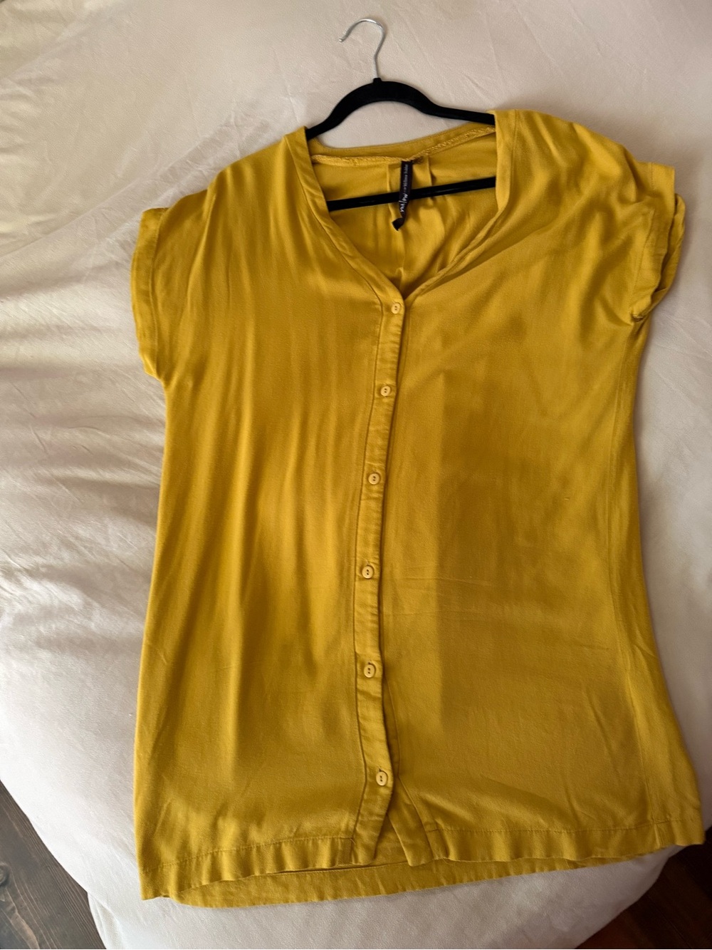 Lightweight Mustard Button-Front Women’s dress Melow